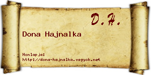 Dona Hajnalka névjegykártya